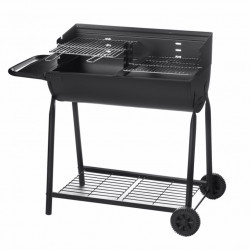 Barbacoa Carb 107x58x94cm 2 Parrillas C/rda Acero Ldk Garden