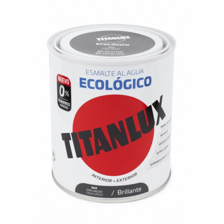 Esmalte Acril Bri. 750 Ml Gr/med Al Agua Ecologico Titanlux
