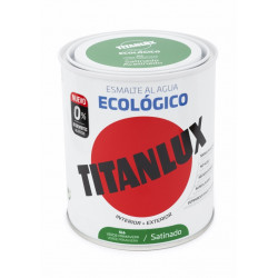 Esmalte Acril Sat. 750 Ml Ver/pri Al Agua Ecologico Titanlux