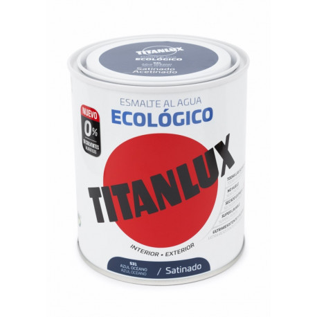 Esmalte Acril Sat. 750 Ml Az/oc Al Agua Ecologico Titanlux
