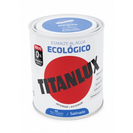 Esmalte Acril Sat. 750 Ml Az/lum Al Agua Ecologico Titanlux