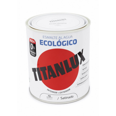 Esmalte Acril Sat. 750 Ml Bl Al Agua Ecologico Titanlux