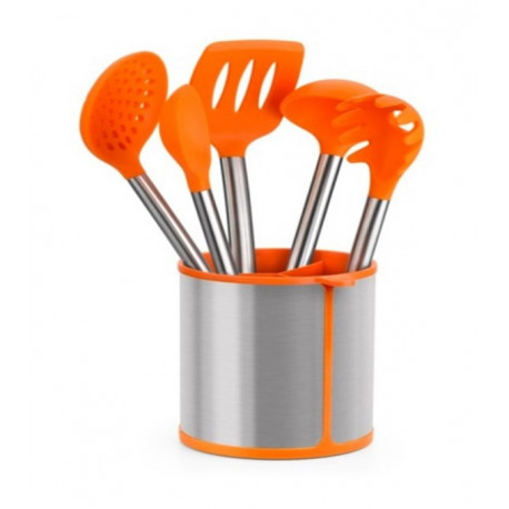 Juego Utensilios Coc Nylon-inox Mo Bra 5 Pz