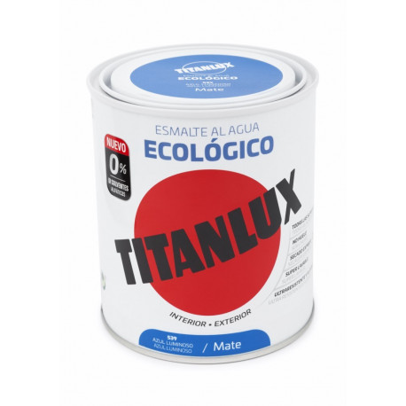 Esmalte Acril Mate 750 Ml Az/lum Al Agua Ecologico Titanlux