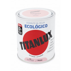 Esmalte Acril Mate 750 Ml Ros/fram Al Agua Ecologico Titanlu
