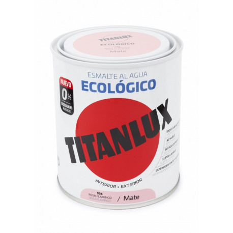 Esmalte Acril Mate 750 Ml Ros/fram Al Agua Ecologico Titanlu