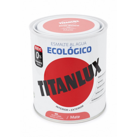 Esmalte Acril Mate 750 Ml Ro/cor Al Agua Ecologico Titanlux