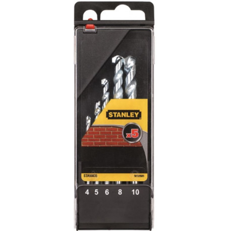 Broca Piedra 4-5-6-8-10mm Stanley 5 Pz