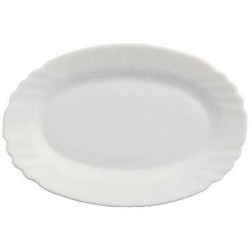 Fuente Mesa Llana 36cm Ov Bl Vidrio Bormioli