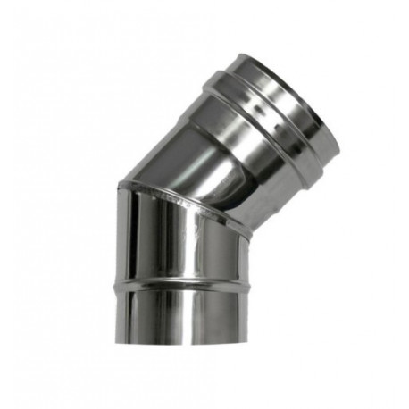 Codo Estufa Pellet 45§  Ø80mm Inox Exojo