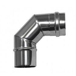 Codo Estufa Pellet 90§ Ø80mm Inox Exojo