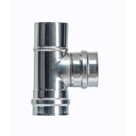 Te Estufa Pellet 90§ Ø80mm Inox Exojo