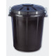 Cubo Ind 70 Lt Denox Pp Negro Con Tapa 13260