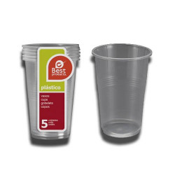 Vaso Desechable 1l Pl Tra 5 Pz