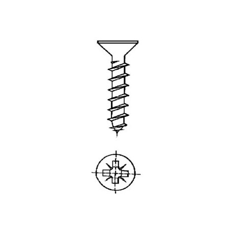 Tornillo R/mad. 03,5x30mm Cinc Nivel 18 Pz