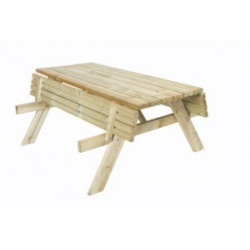 Mesa Picnic 200x74x154cm 8 Commensales Gardiun Mad Bancos Ab