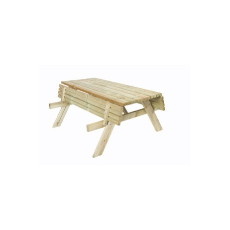 Mesa Picnic 200x74x154cm 8 Commensales Gardiun Mad Bancos Ab