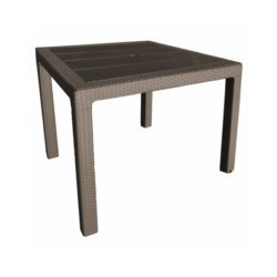 Mesa Jard 80x80x72cm Ratan Weng Tecnopolimero+fibra De Vidri