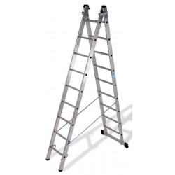 Escalera Doble Con Base 9x2 4,48 Metros