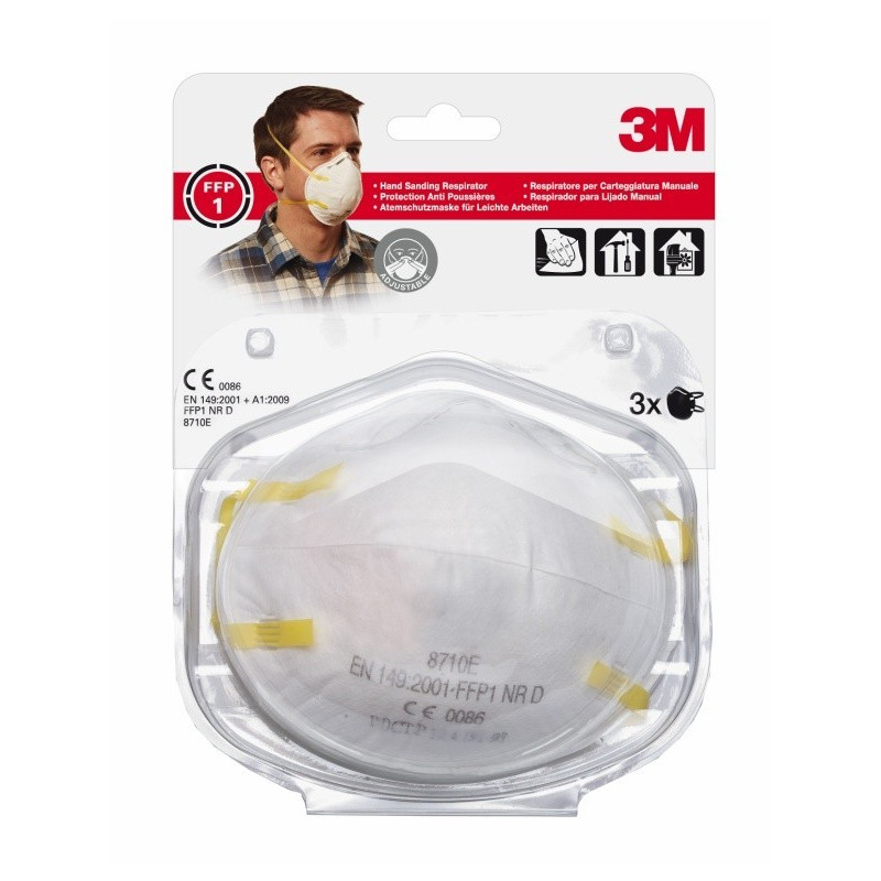 Mascherina 3M 8710E FFP1 NR D - Confezione Da 20 Pezzi - Foto 5
