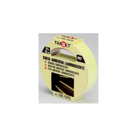 Cinta Adh 25mmx 10mt Señalizacion Luminiscente Pet Target