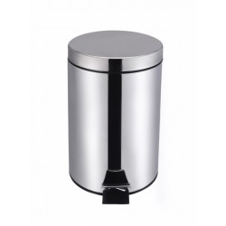 Cubo Bas. C/pedal 12lt Ø21x32cm Cub.extr. Inox Vivahogar