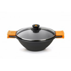 Cacerola Wok 28cm Ind Alu Ne/nar Bra