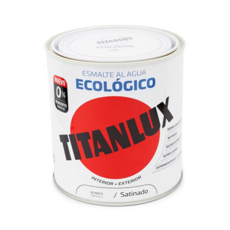 Esmalte Acril Sat. 250 Ml Bl Al Agua Ecologico Titanlux