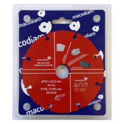 Disco Corte Multimat Ø125x22,23mm Carburo Macodiam 1 Ud