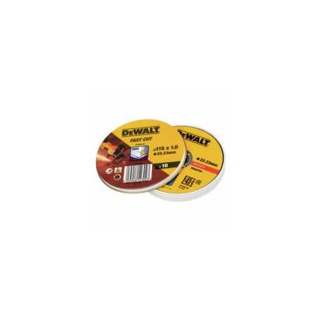 Disco Corte Inox 115x1,0x22,23mm Fast Cut Dewalt 10 Pz